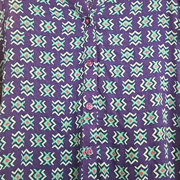 Anthropologie Maeve sleeveless Rayon print button up blouse. Size 2 - Picture 2 of 7